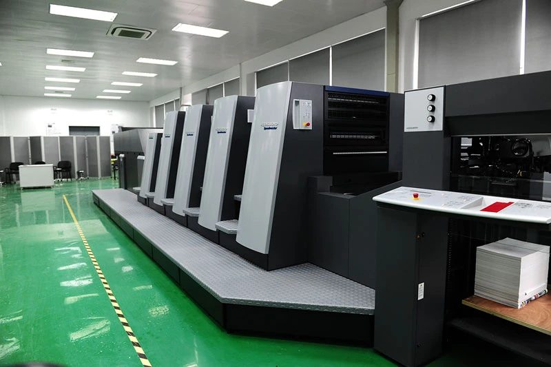 Une grande presse offset dans l’atelier de production