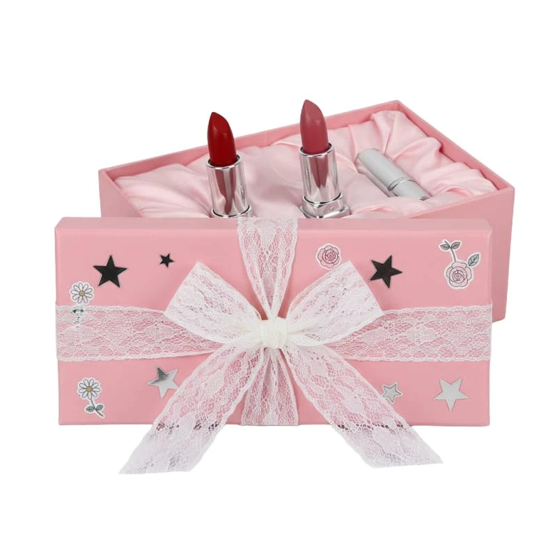 Boîte couvercle et base pour rouge à lèvres LB-02