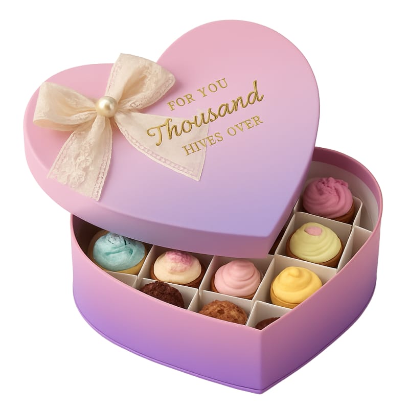 Boîte couvercle et base pour chocolat LB-06