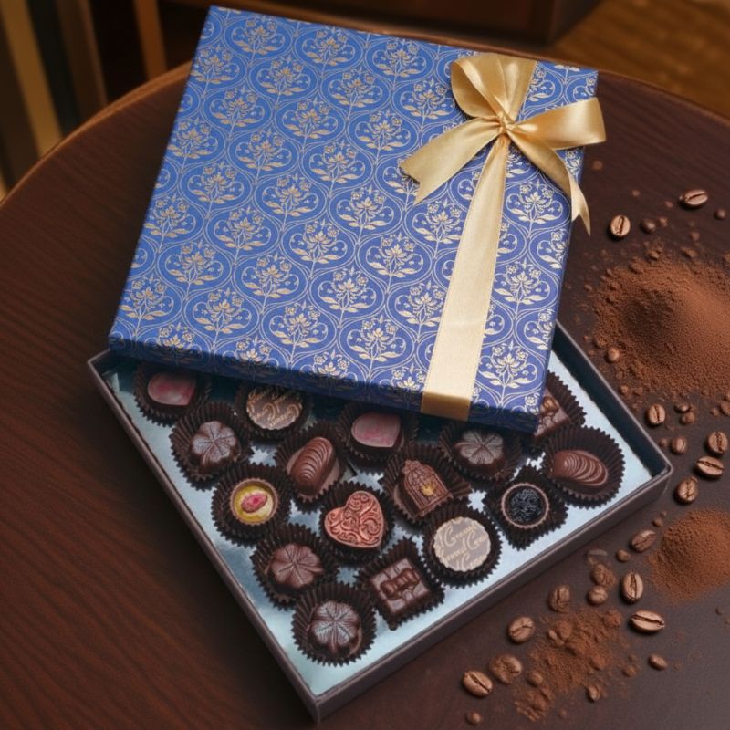 Boîte à couvercle et base pour chocolat LB-201
