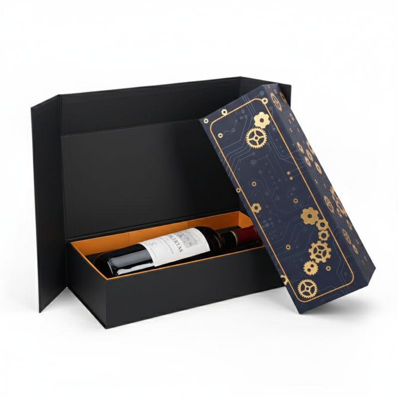 Boîte à fermeture magnétique pour vin MC-207