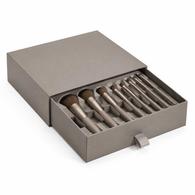 Boîte tiroir pour pinceaux de maquillage