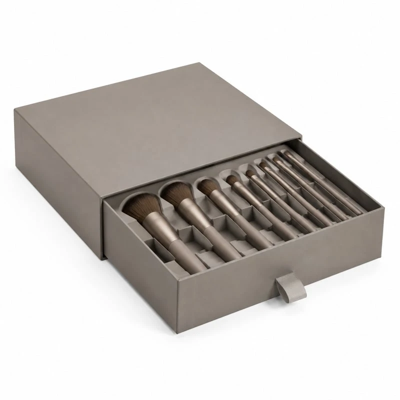 Boîte tiroir pour pinceaux de maquillage