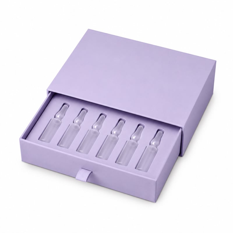 Boîte tiroir pour ampoules de soin