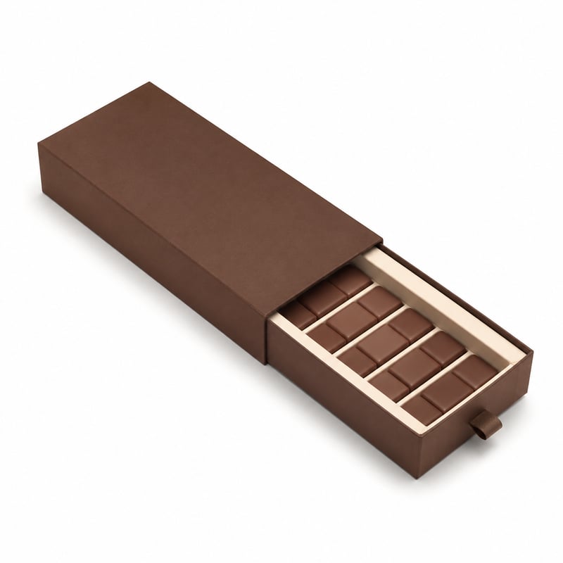 Boîte tiroir pour tablette de chocolat