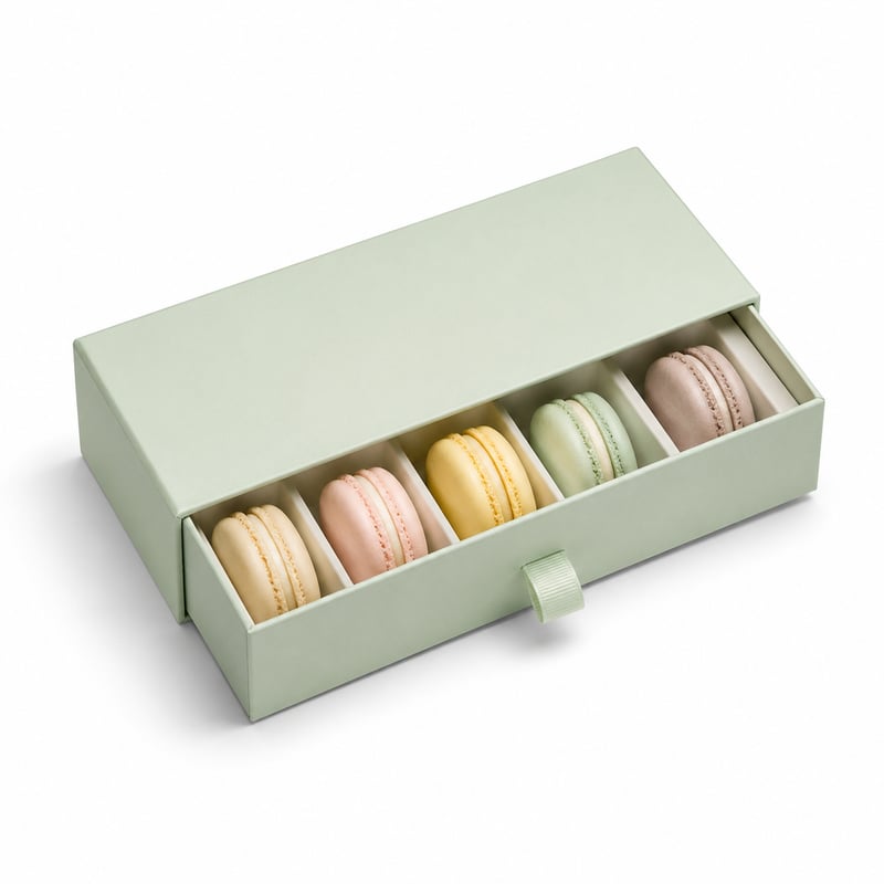 Boîte tiroir pour macarons