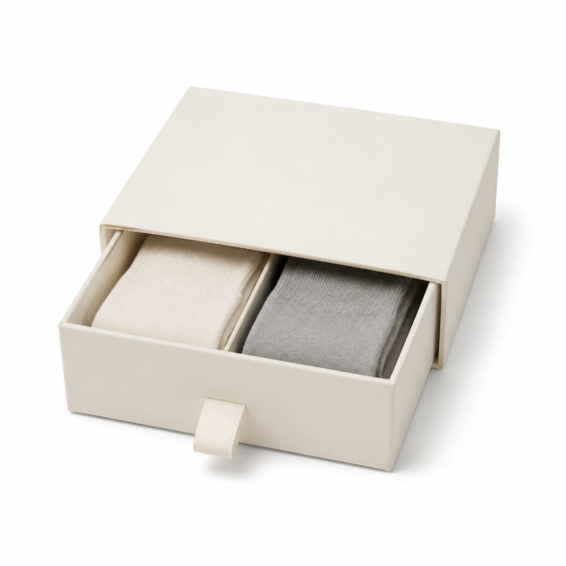 Boîte à tiroir pour paire de chaussettes