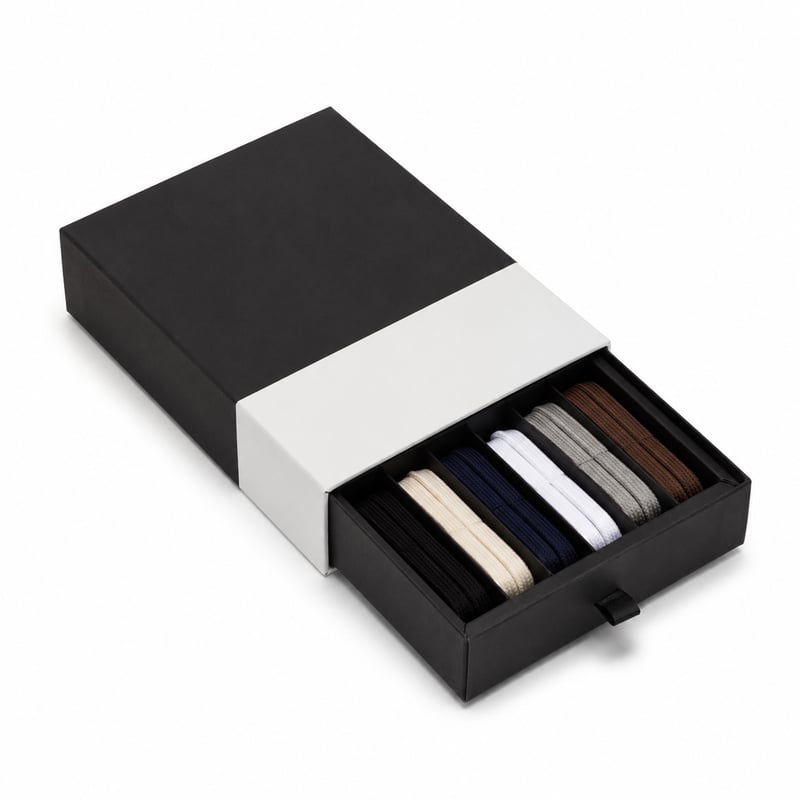 Boîte tiroir pour ensemble de lacets