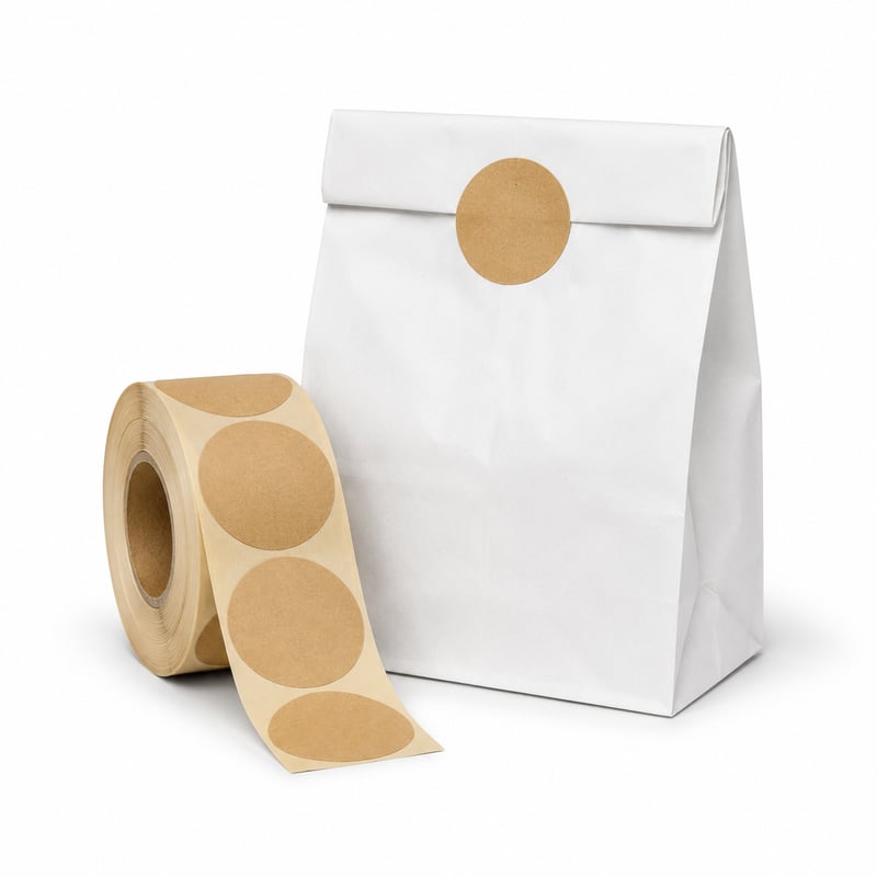 Étiquettes de scellage kraft pour boulangerie