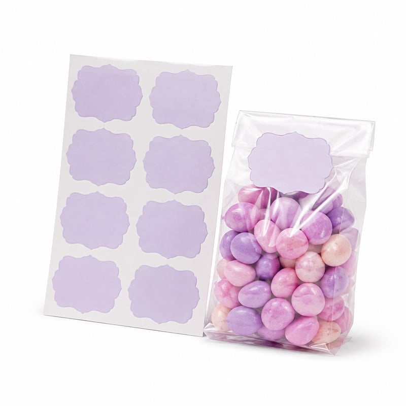 Étiquettes de fermeture pour confiseries