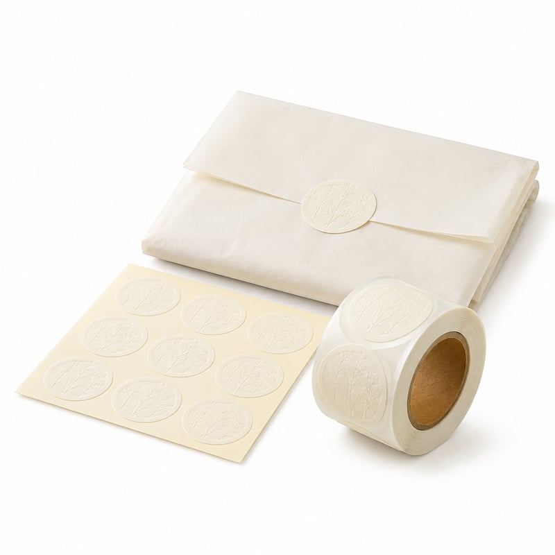 Étiquettes de scellage cadeaux gaufrées