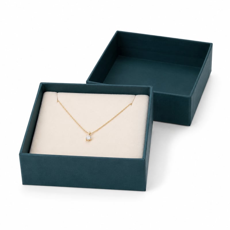Boîte à couvercle et fond pour collier