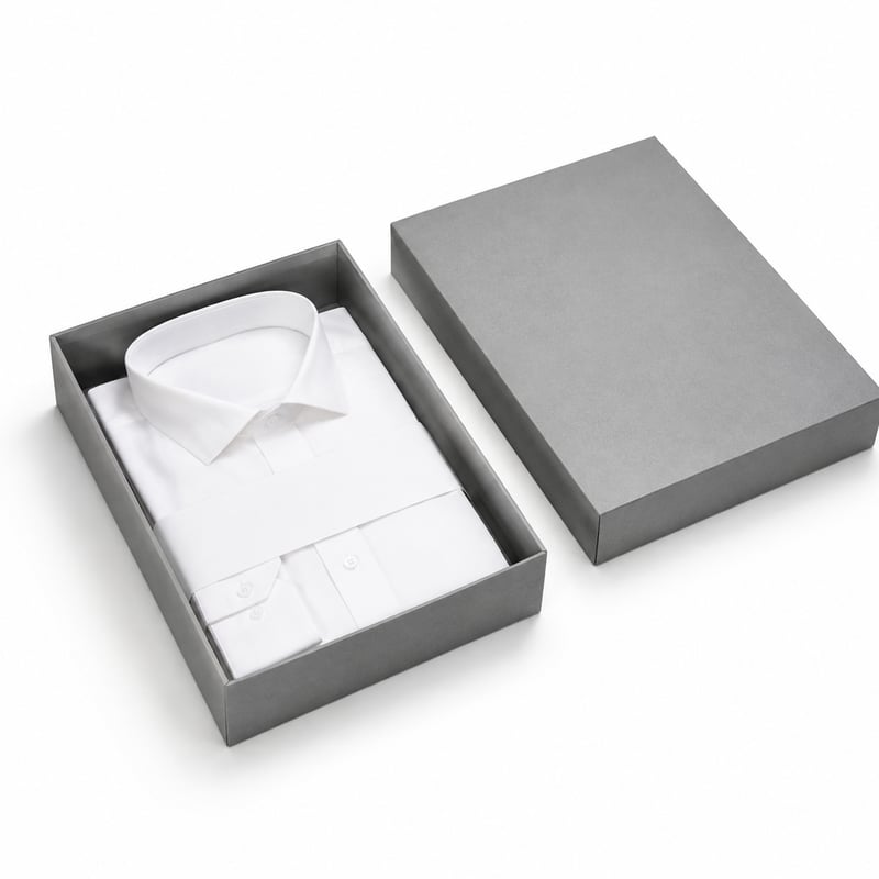 Boîte à couvercle et fond pour chemise