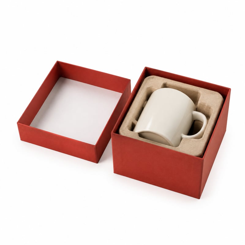 Boîte à couvercle et fond pour mug en céramique