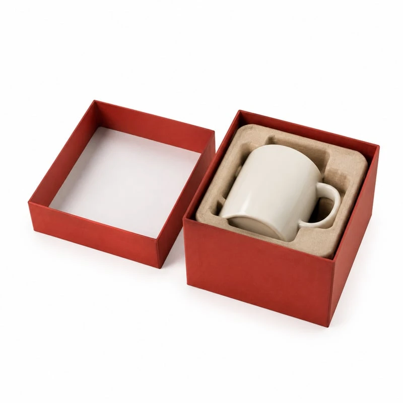 Boîte à couvercle et fond pour mug en céramique