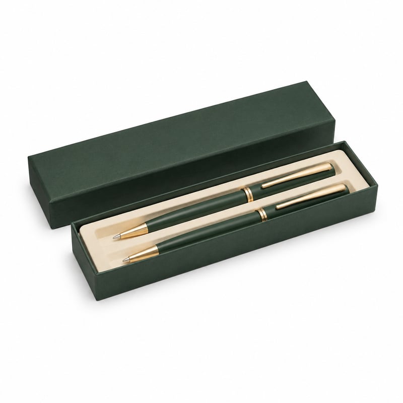 Boîte à couvercle et fond pour set de stylos
