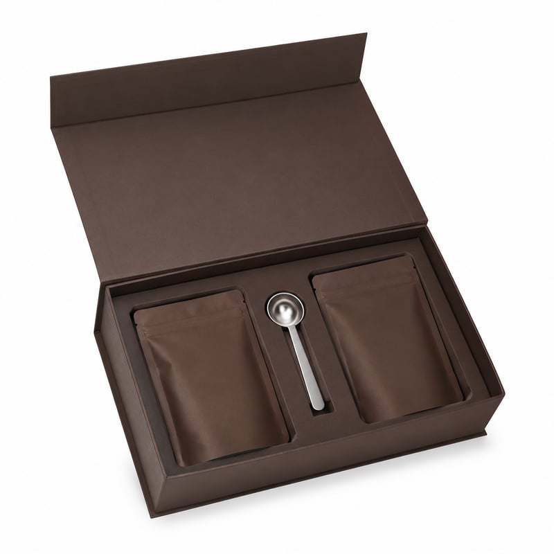 Boîte magnétique cadeau café