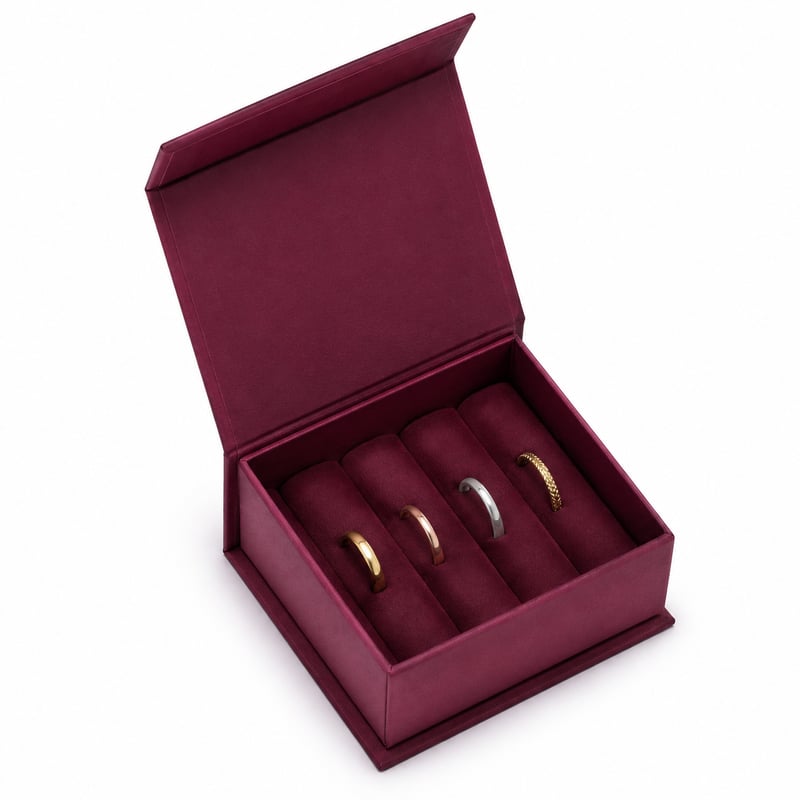 Boîte magnétique collection de bagues