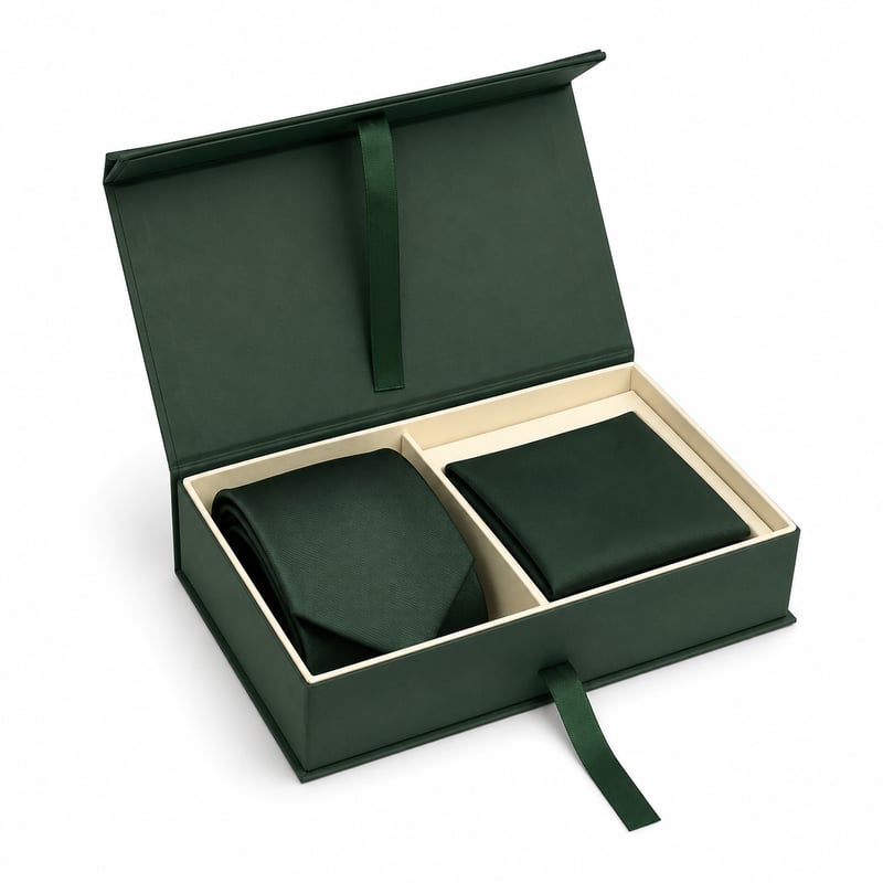 Boîte pour cravate et pochette de costume