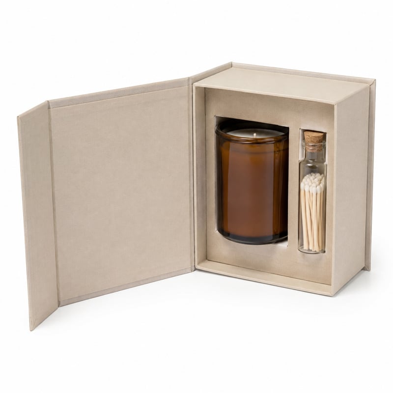 Boîte magnétique cadeau bougie