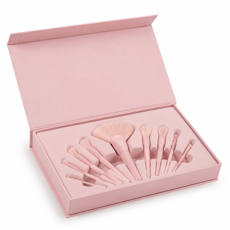 Boîte rigide pour pinceaux de maquillage