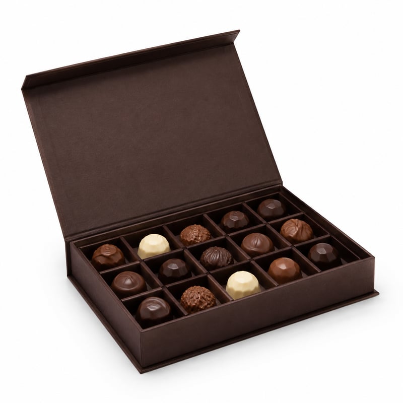 Boîte rigide pour chocolats fins