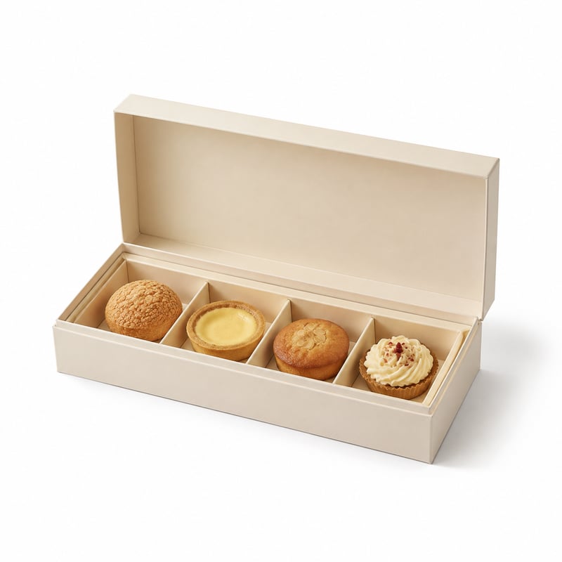 Boîte rigide pour assortiment de pâtisseries