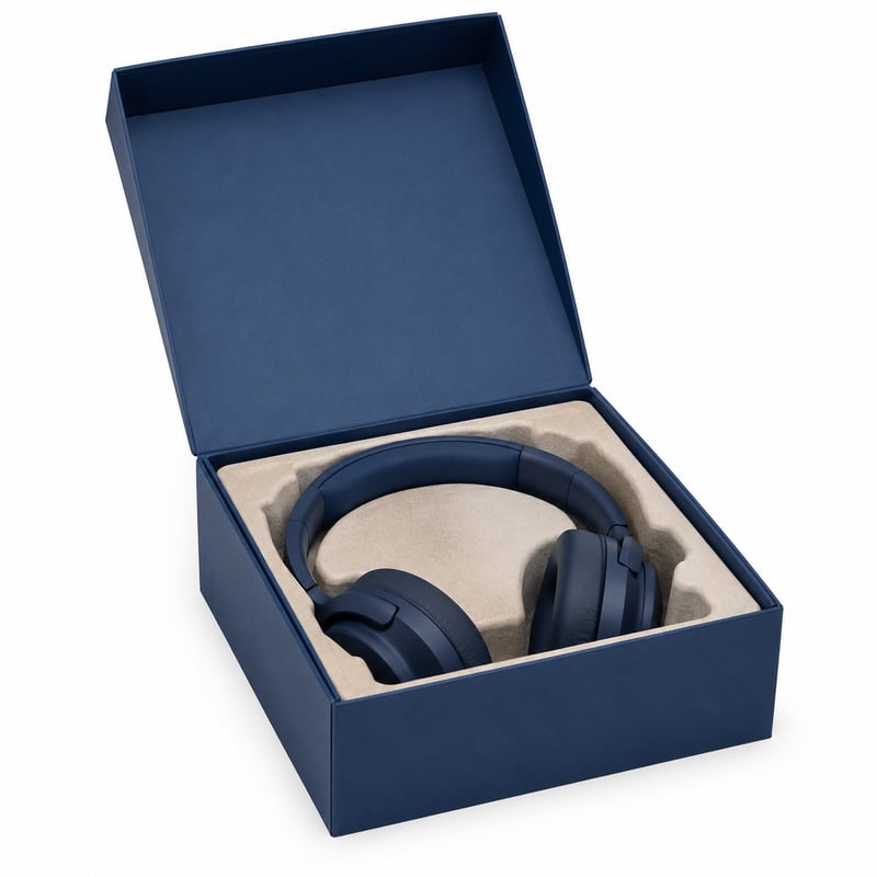 Boîte rigide pour présentation de casque audio