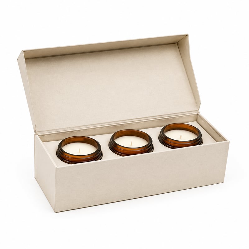 Boîte rigide pour collection de bougies